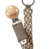 BIBS Pacifier Braid Dark Oak/Vanilla 1 st