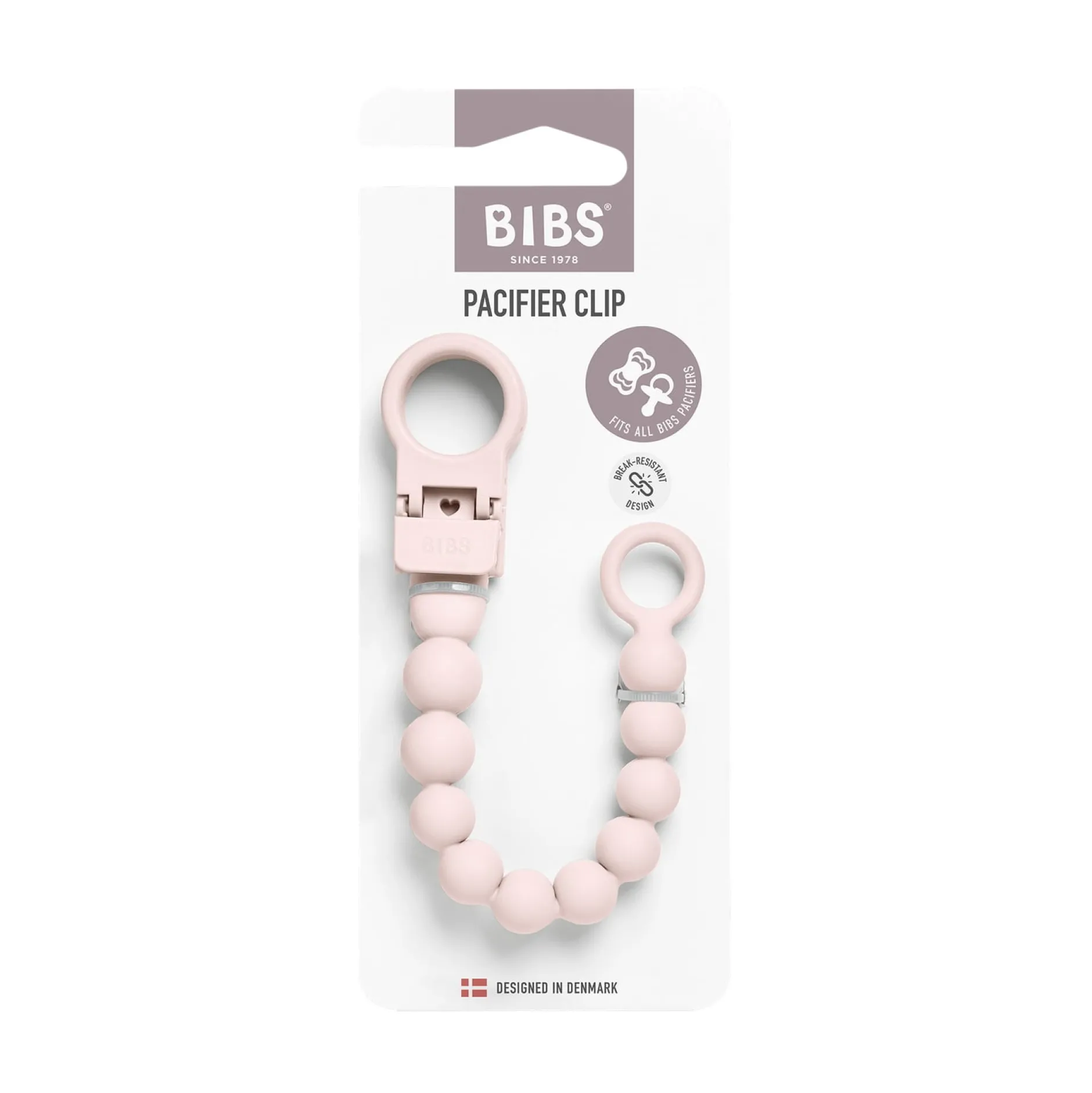 BIBS Pacifier Clip Beaded Petal