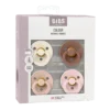 BIBS Pacifier Colour Latex 6+ månader Size 2 Ivory/Blush/Woodchuck/Blossom 4 st