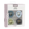 BIBS Pacifier Colour Latex 6+ månader Size 2 Petrol/Sage/Baby Blue/Iron 4 st