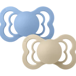 BIBS Pacifier Supreme Silicone Size 2 Vanilla/Sky Blue 2 st