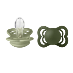 BIBS Supreme Silicone 0+ månader Size 1 Sage/Hunter Green 2 st