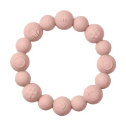 BIBS Teething Ring Beaded Blush