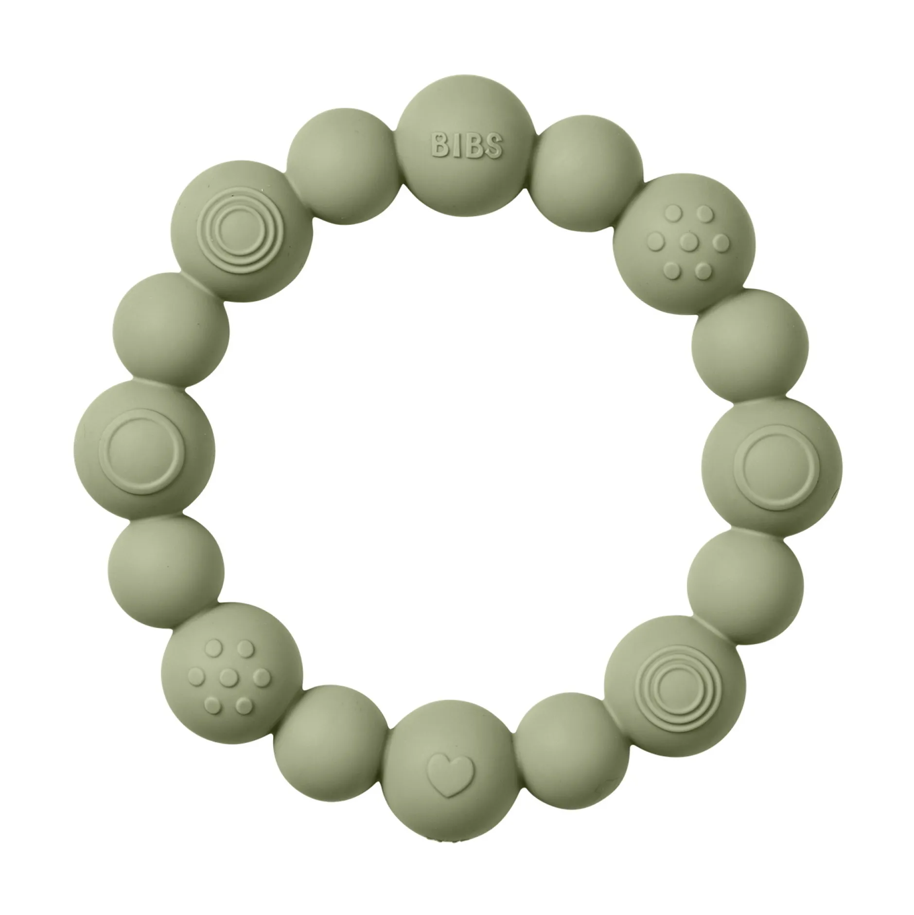 BIBS Teething Ring Beaded Sage