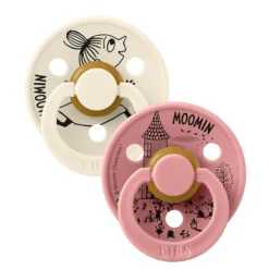 BIBS x Moomins Pacifier Colour Little My 2 PACK Latex Size 1 Ivory/Dusty Pink