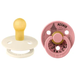 BIBS x Moomins Pacifier Colour Little My 2 PACK Latex Size 1 Ivory/Dusty Pink
