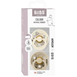 BIBS x Moomins Pacifier Colour Snorkmaiden 2 PACK Latex Size 3 Ivory/Vanilla