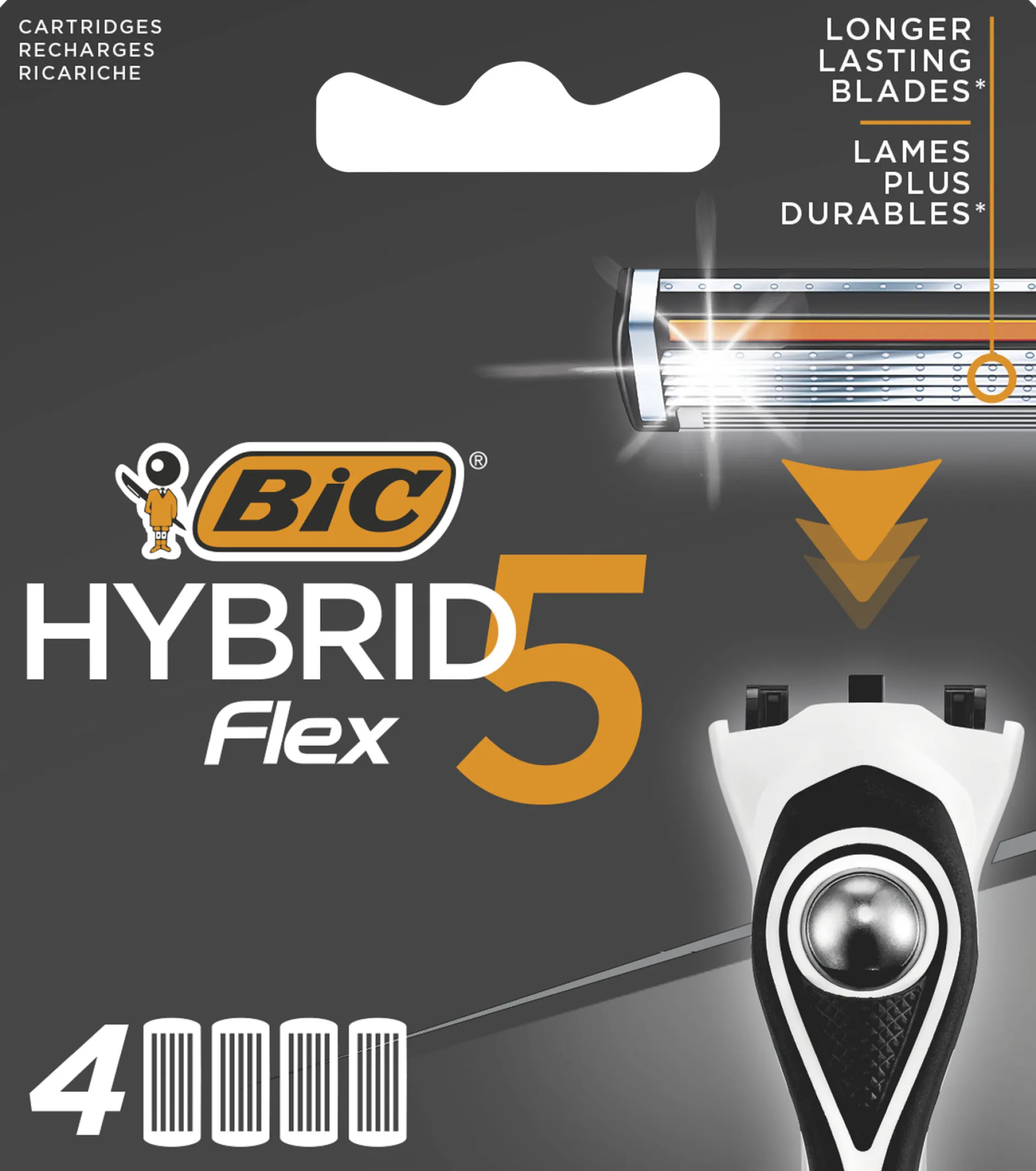 BIC Rakblad Hybrid 5 Flex 4 st