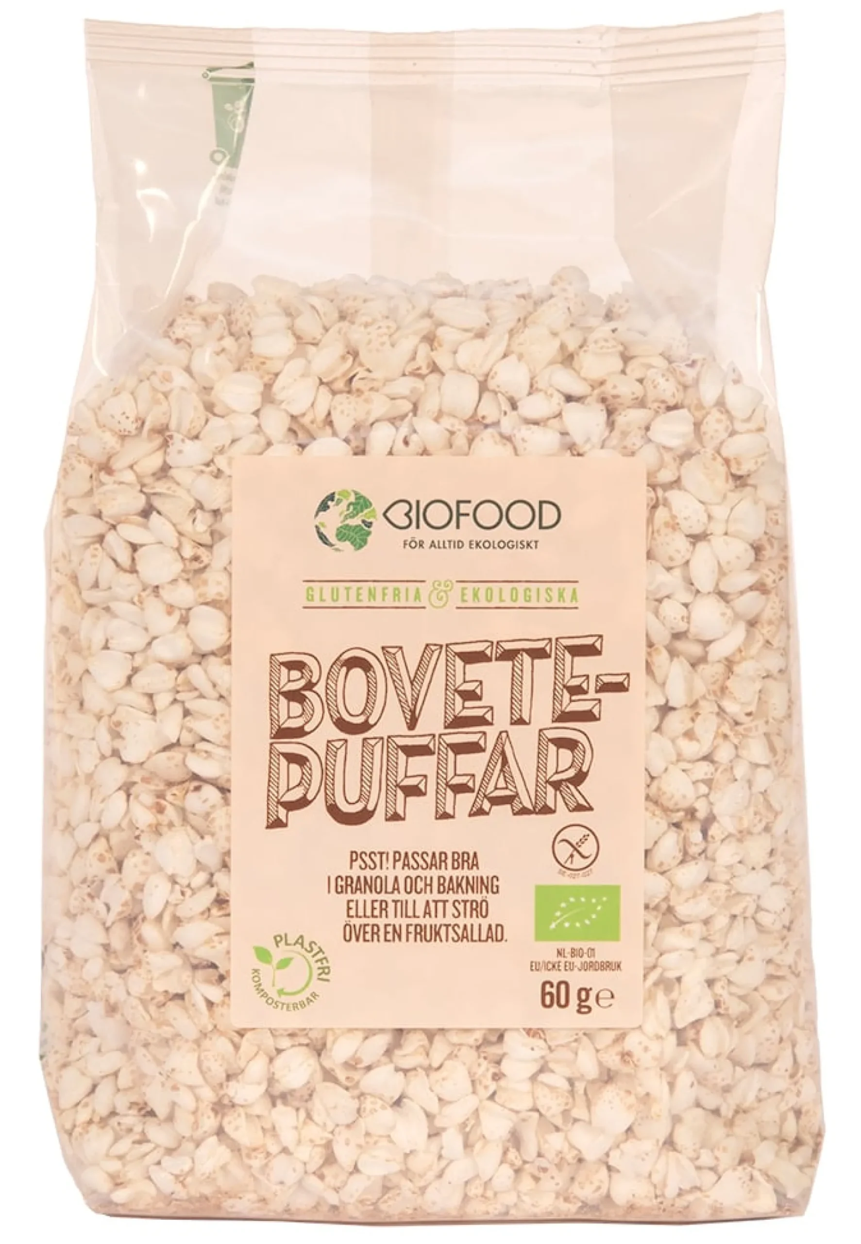 Biofood Bovetepuffar 60 g
