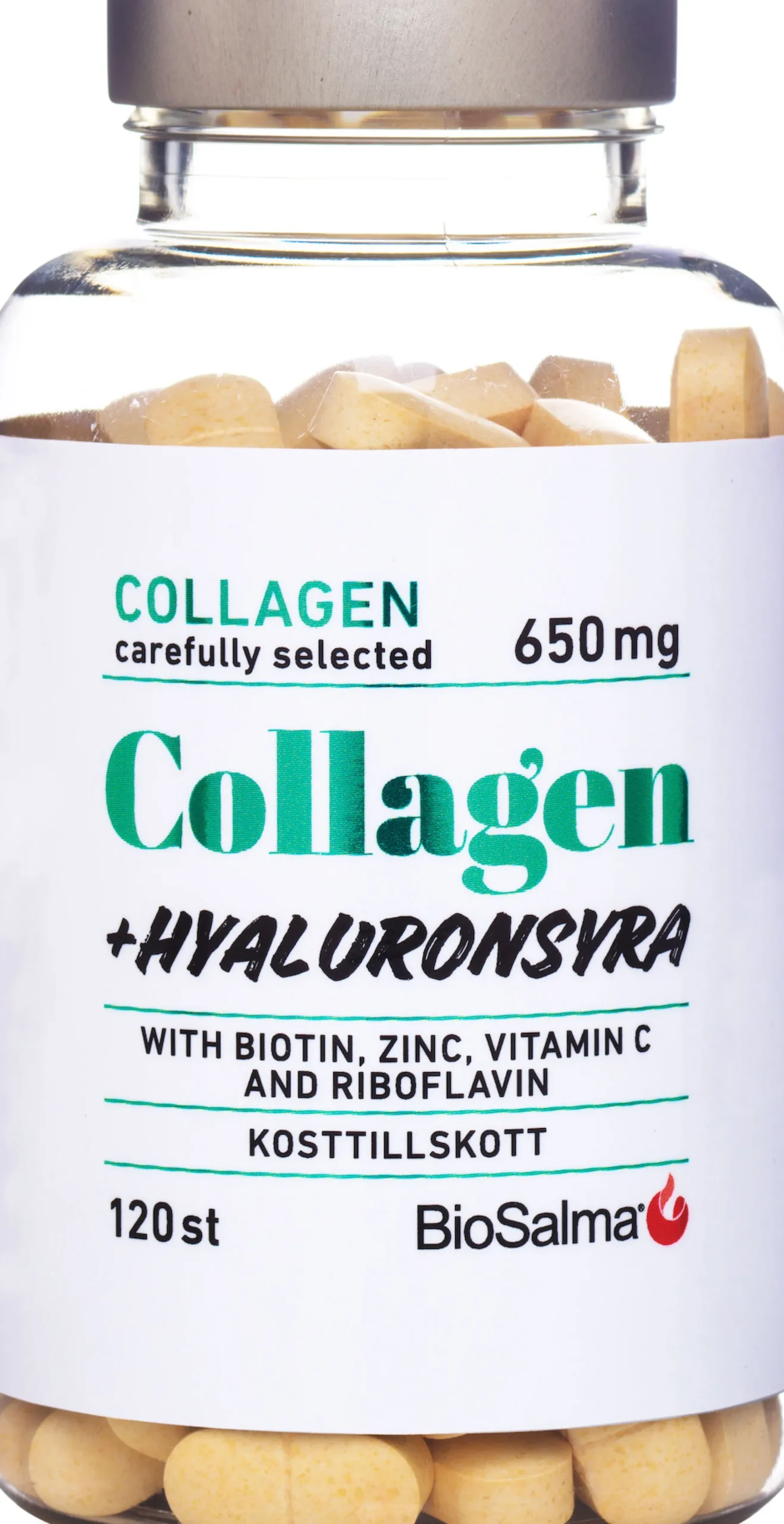 BioSalma Collagen + Hyaluronsyra 120 tabletter