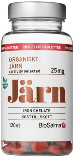 BioSalma Järn Kelaterat 120 tabletter
