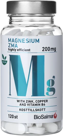 BioSalma Magnesium ZMA 120 tabletter