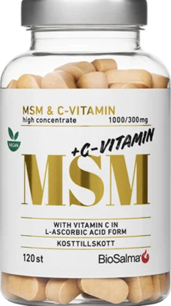 BioSalma MSM + C-vitamin 120 tabletter