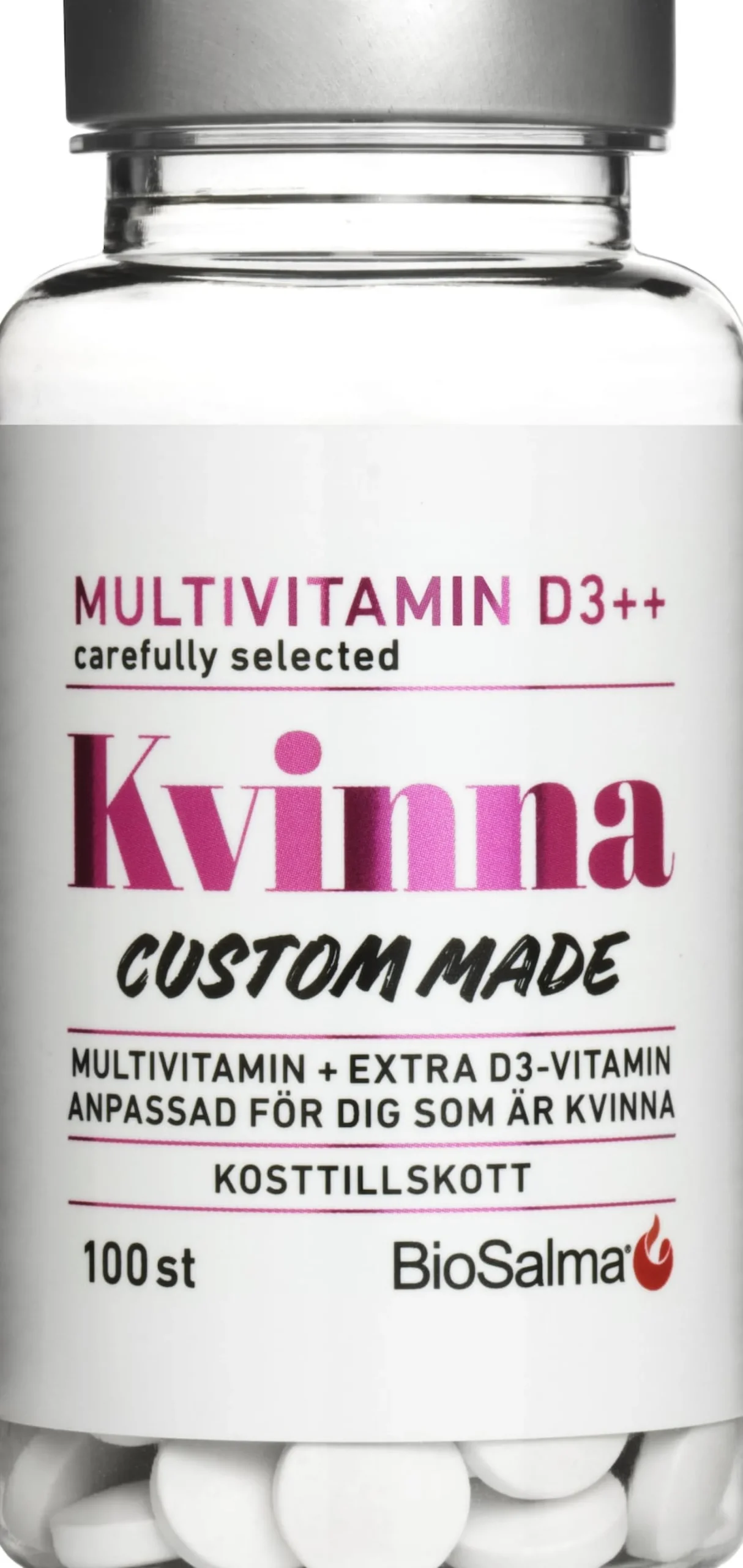 BioSalma Multivitamin D3++ Kvinna 100 tabletter