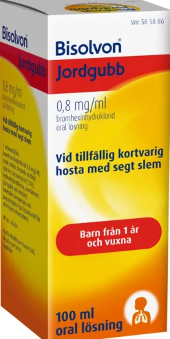 Bisolvon Jordgubb Oral Lösning 0,8 mg/ml 100 ml