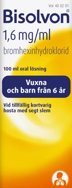Bisolvon oral lösning 1,6 mg/ml 100 ml