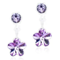 Blomdahl Örhängen MP Pendant Flower 4/6 mm Violet 1 par