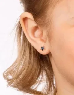 Blomdahl Örhängen MP Star Jet 6 mm 1 par