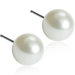 Blomdahl Örhängen NT Pearl 8 mm White 1 par