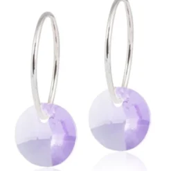 Blomdahl Örhängen NT Round 8 mm & Ring 14 mm VioIet 1 par