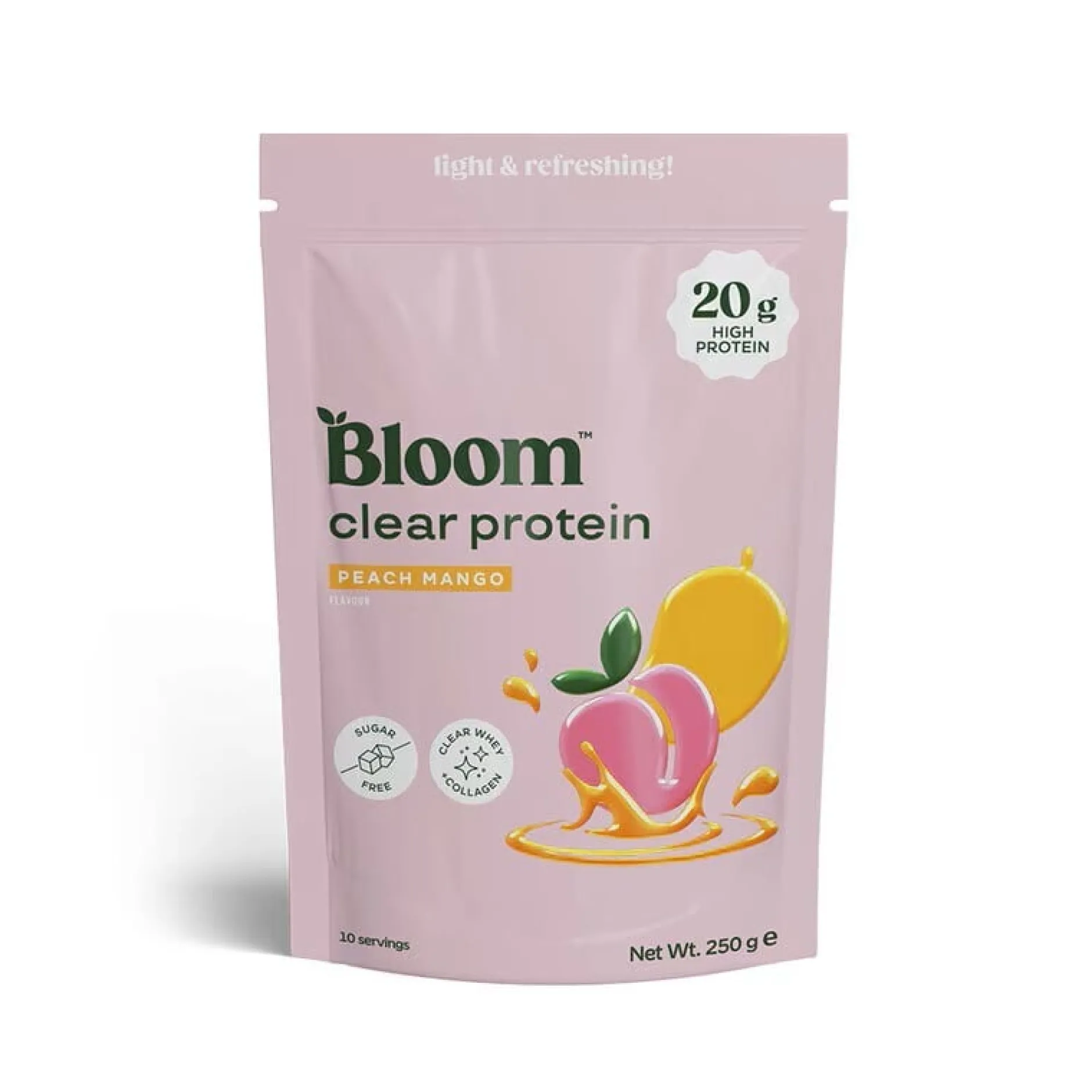 Bloom Clear Protein Collagen Peach Mango 250 g