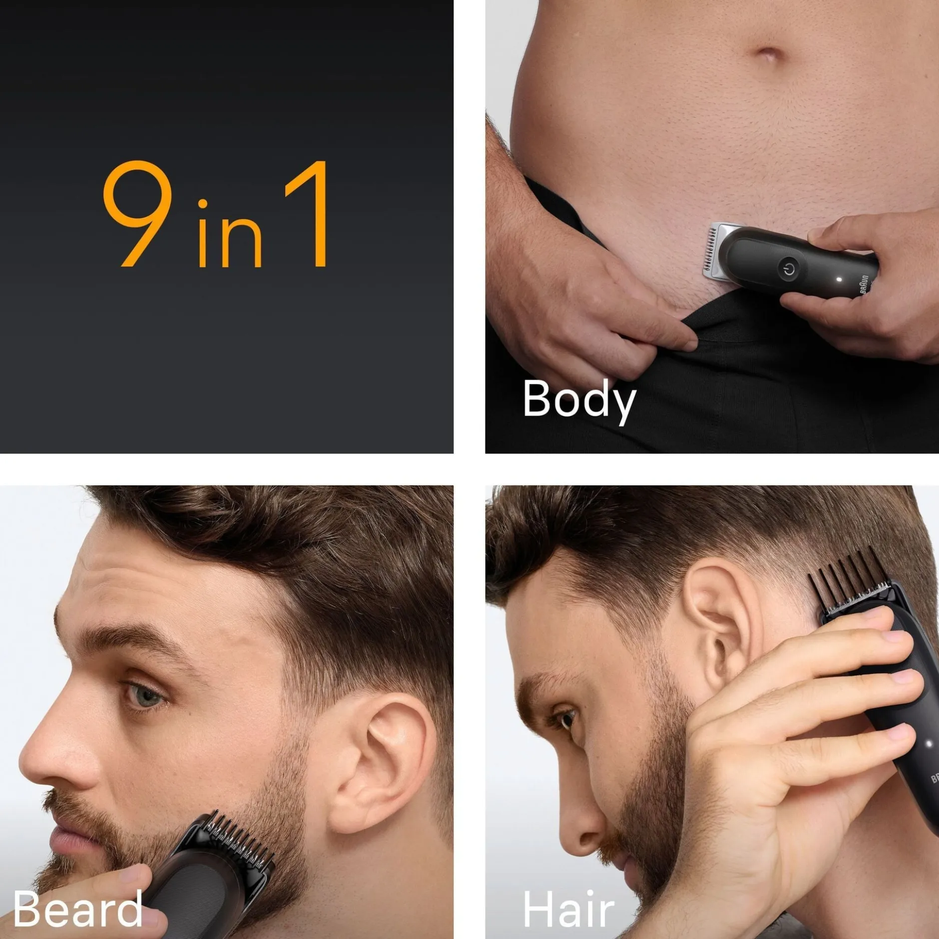 Braun Allt-in-One Series 5, 9in1 Grooming Kit, AIO5540, Svart