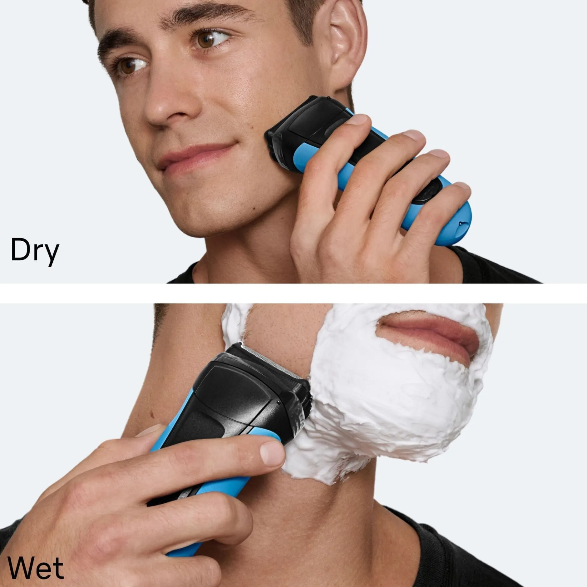 Braun Series 3 Elektrisk Rakapparat för Våt & Torrakning 310S, Blå