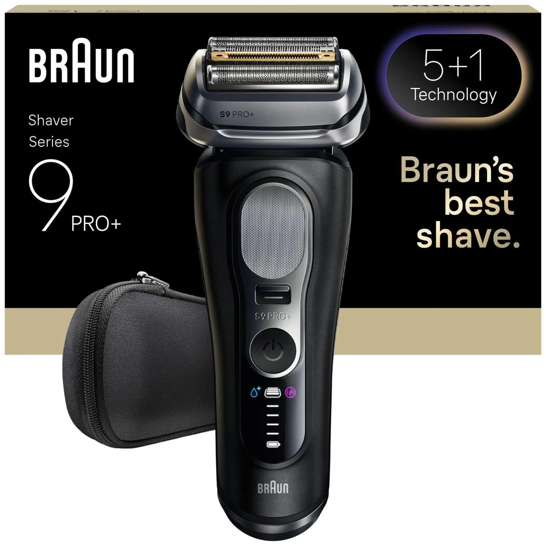 Braun Series 9 PRO+ Elektrisk Rakapparat, Pro SensoAdapt, 60 min, 9600S, Svart