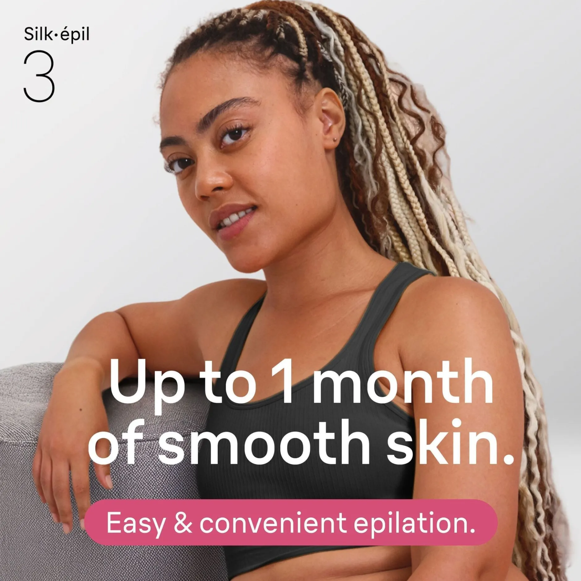 Braun Silk épil 3 Epilator med Sladd 3 000 Rosa
