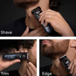Braun Skäggtrimmer Series 7, +6 Barberverktyg, BT7520, Blå