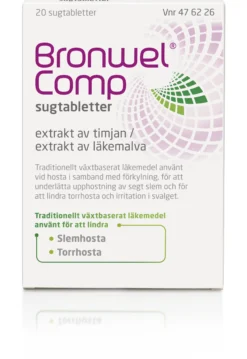 Bronwel Comp Sugtabletter Slem & Torrhosta Vid Förkylning 20 st