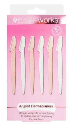 Brushworks Angled Dermaplaners 6 st
