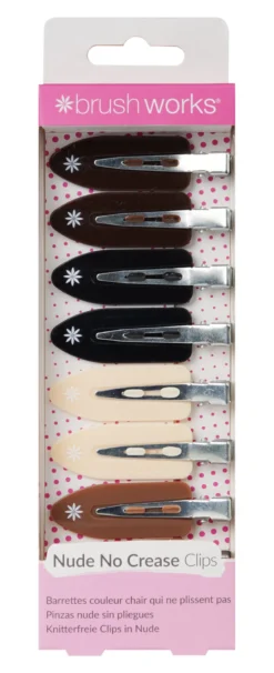 Brushworks Nude No Crease Hair Clips 8 st