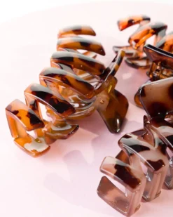 Brushworks Tortoiseshell Claw Clips 3 st
