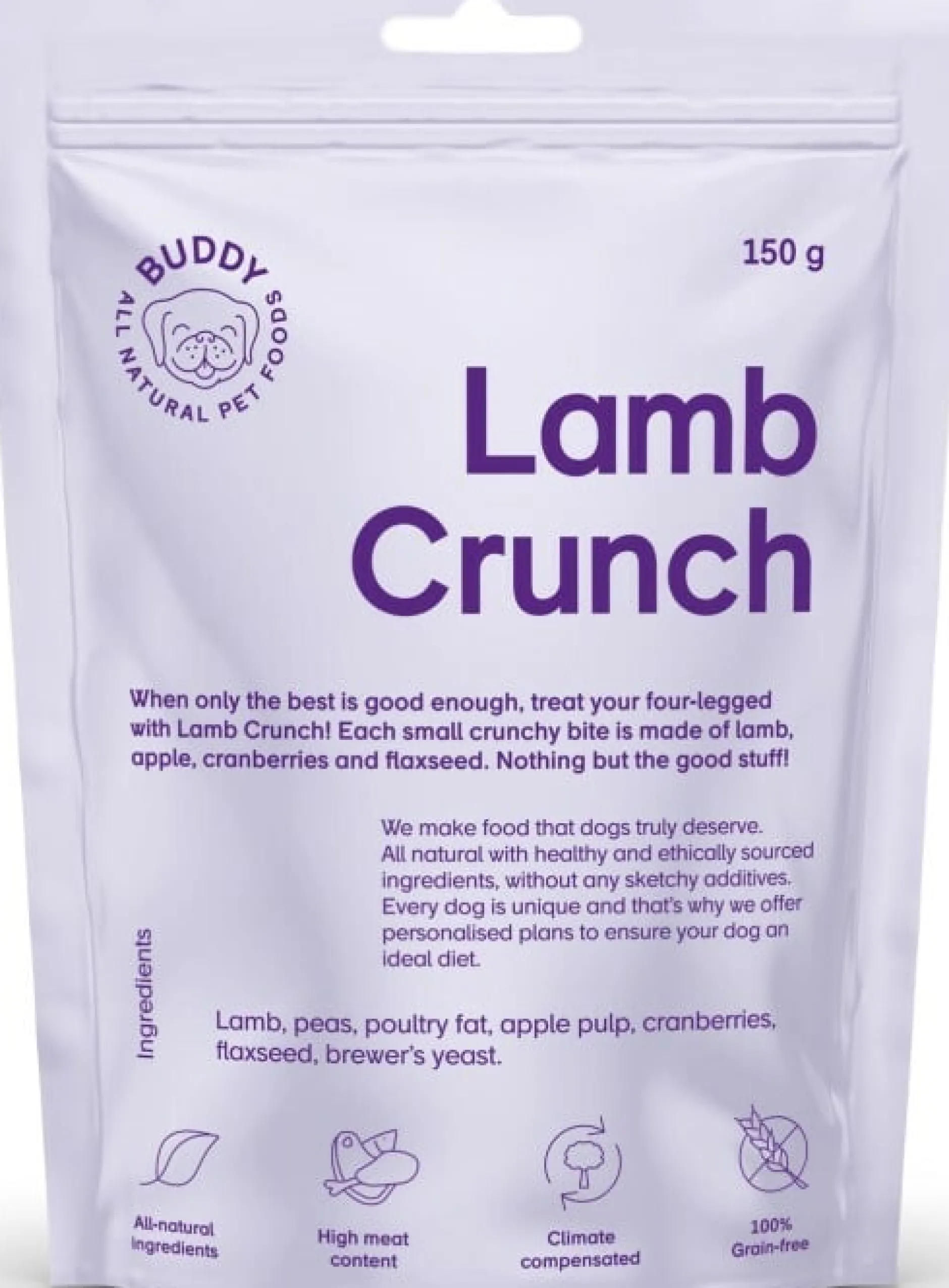 BUDDY Lamb Crunch Hundgodis 150 g