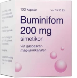 Buminifom Vid Gasbesvär 200 mg 100 kapslar