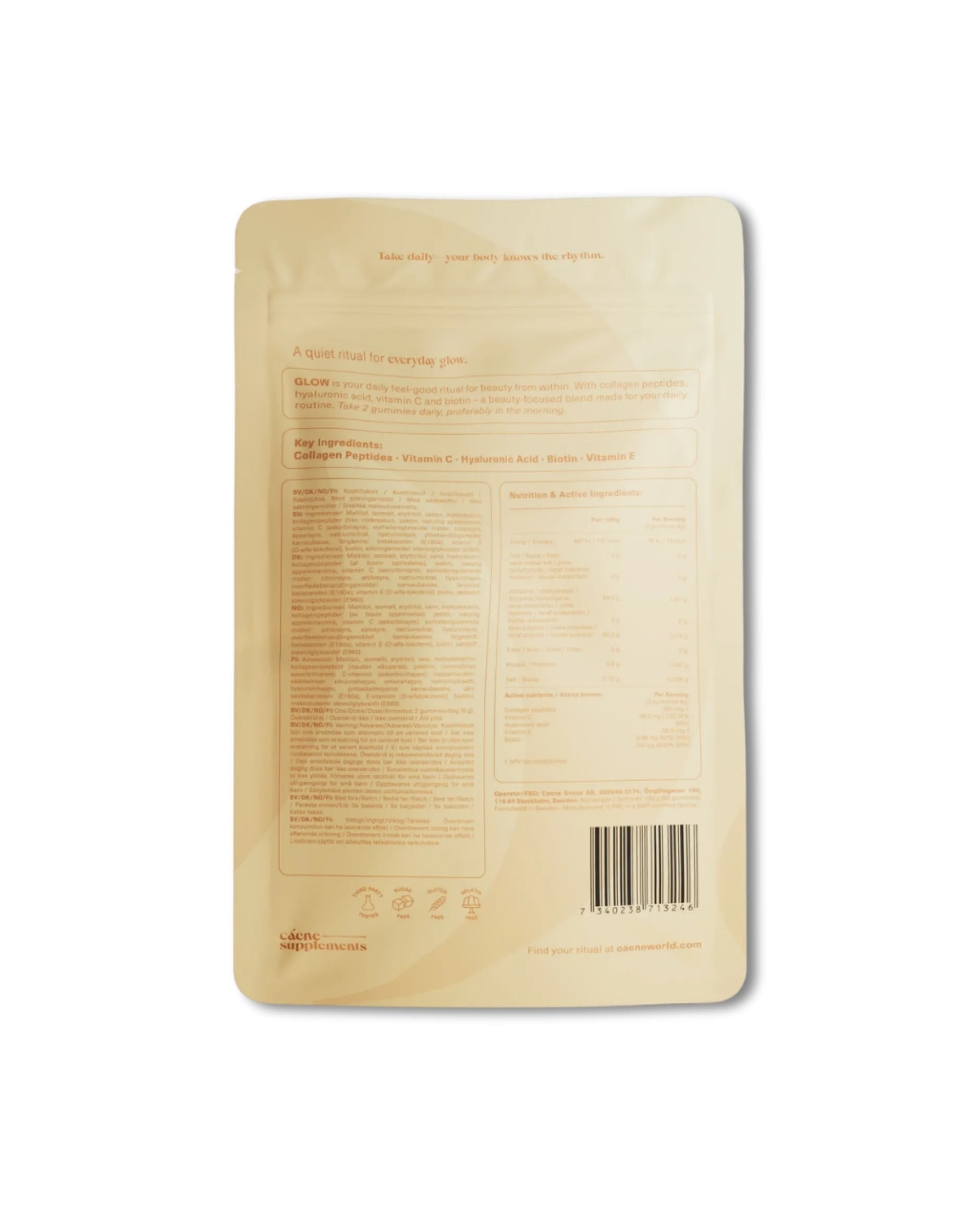Caene Glow Skin & Hair Gummies 60 st