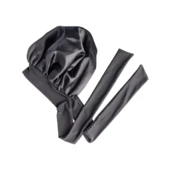 Cailap Hårmössa Bonnet i Satin Svart