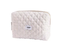 Cailap Sminkväska, beige ränder, stor