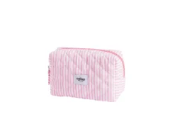Cailap Sminkväska, rosa ränder, liten