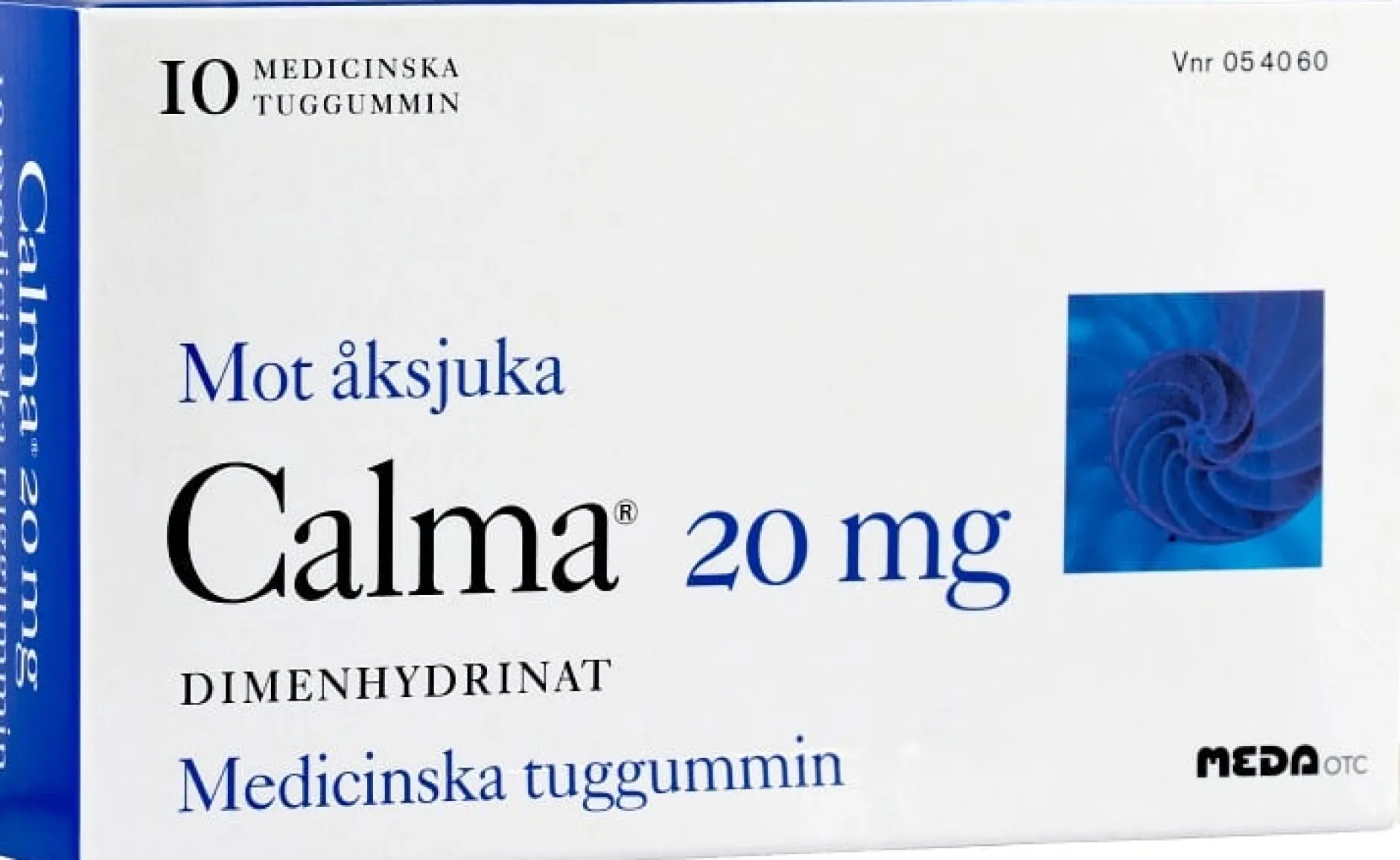 Calma 20 mg 10 medicinska tuggummin
