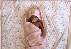 Cam Cam Copenhagen Babyhandduk Med Huva Och Öron Dusty Rose