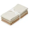Cam Cam Copenhagen Muslinfilt Classic Stripes Camel/Latte/Camel 3-pack