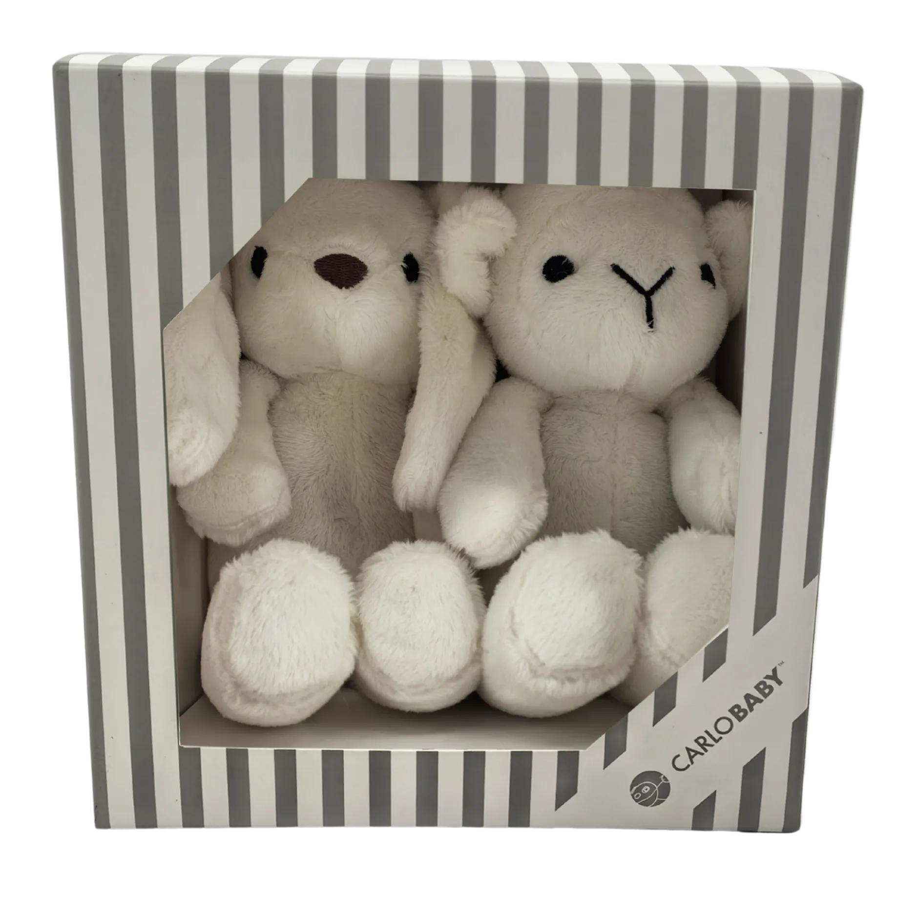 Carlo Baby Gift Set Med Vit Kanin & Lamm