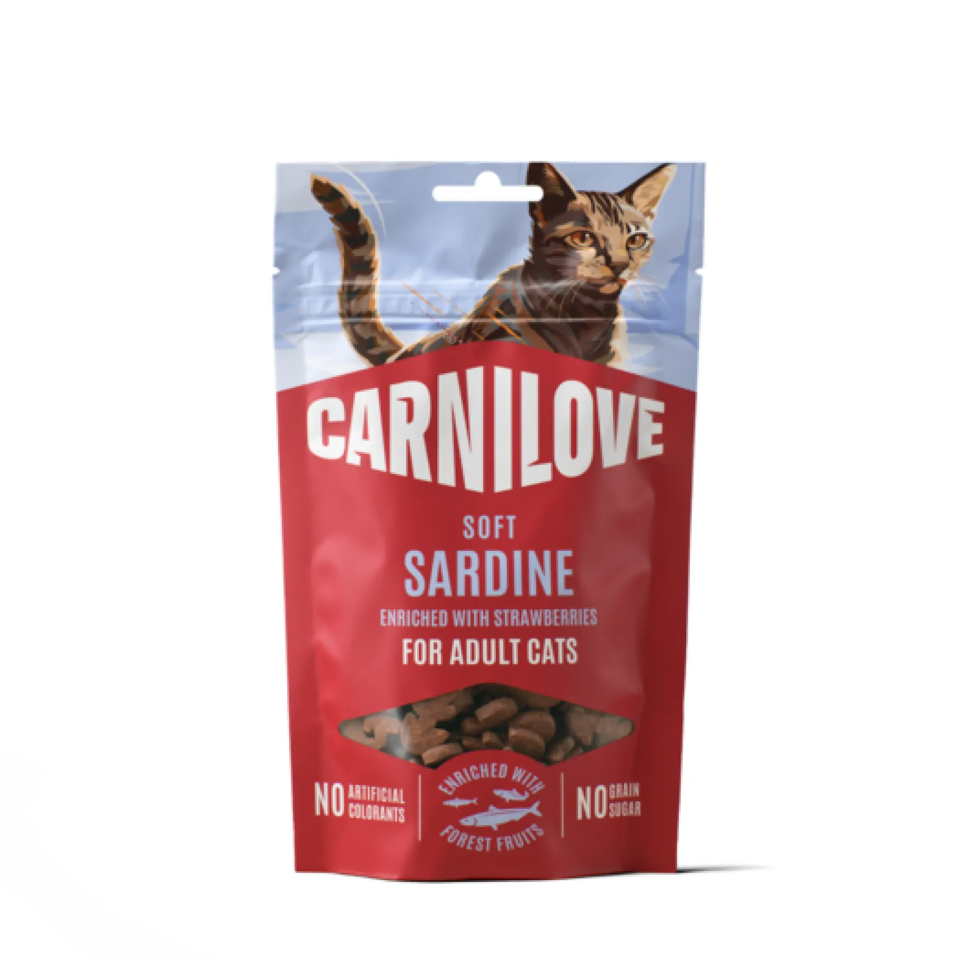 Carnilove Cat Soft Snack Sardine enriched with Strawberry 50 g