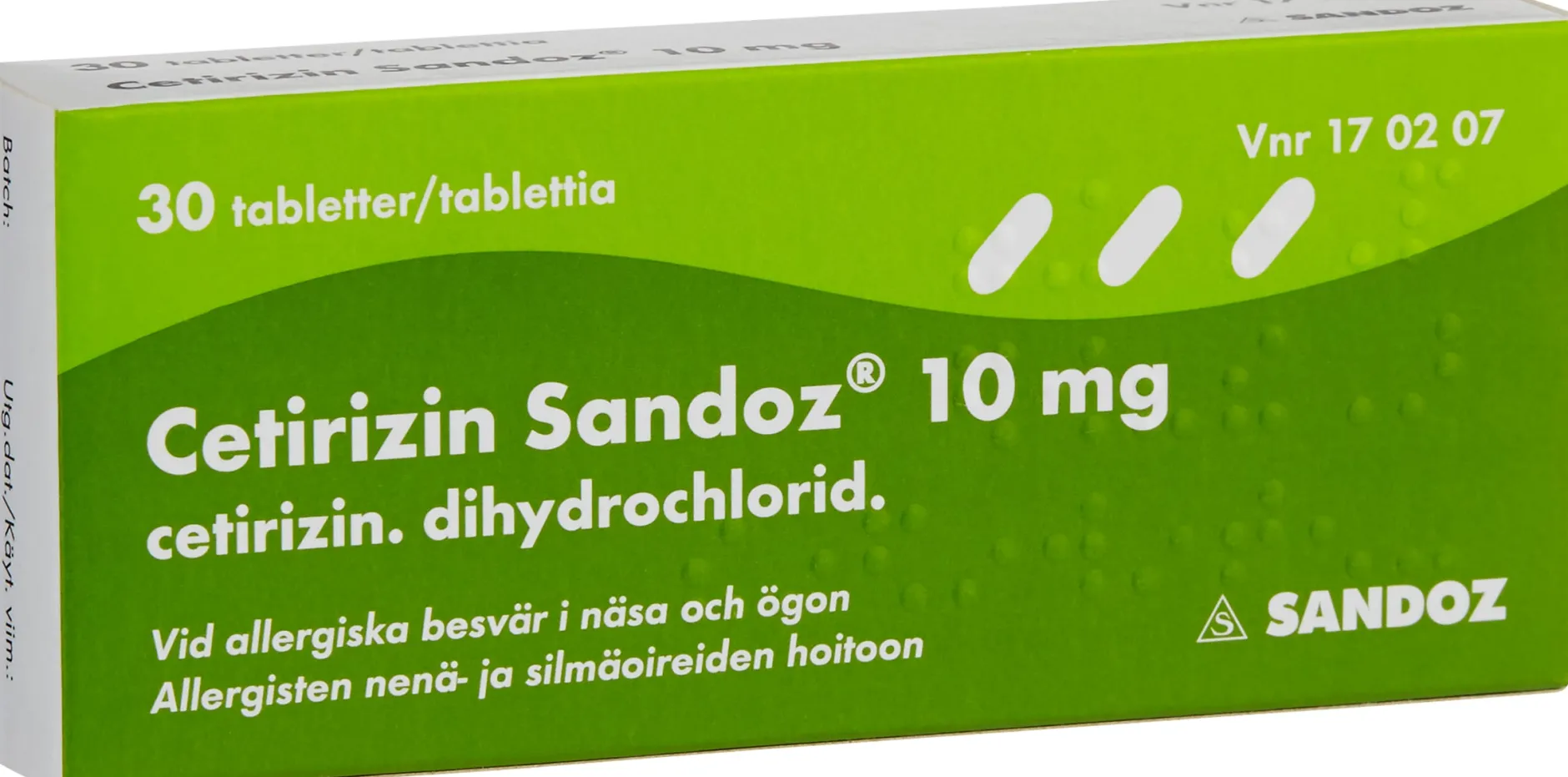 Cetirizin Sandoz 10mg 30 st