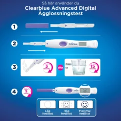 Clearblue Advanced Digital Ägglossningstestkit, 1 digital hållare och 20 ägglossningstester