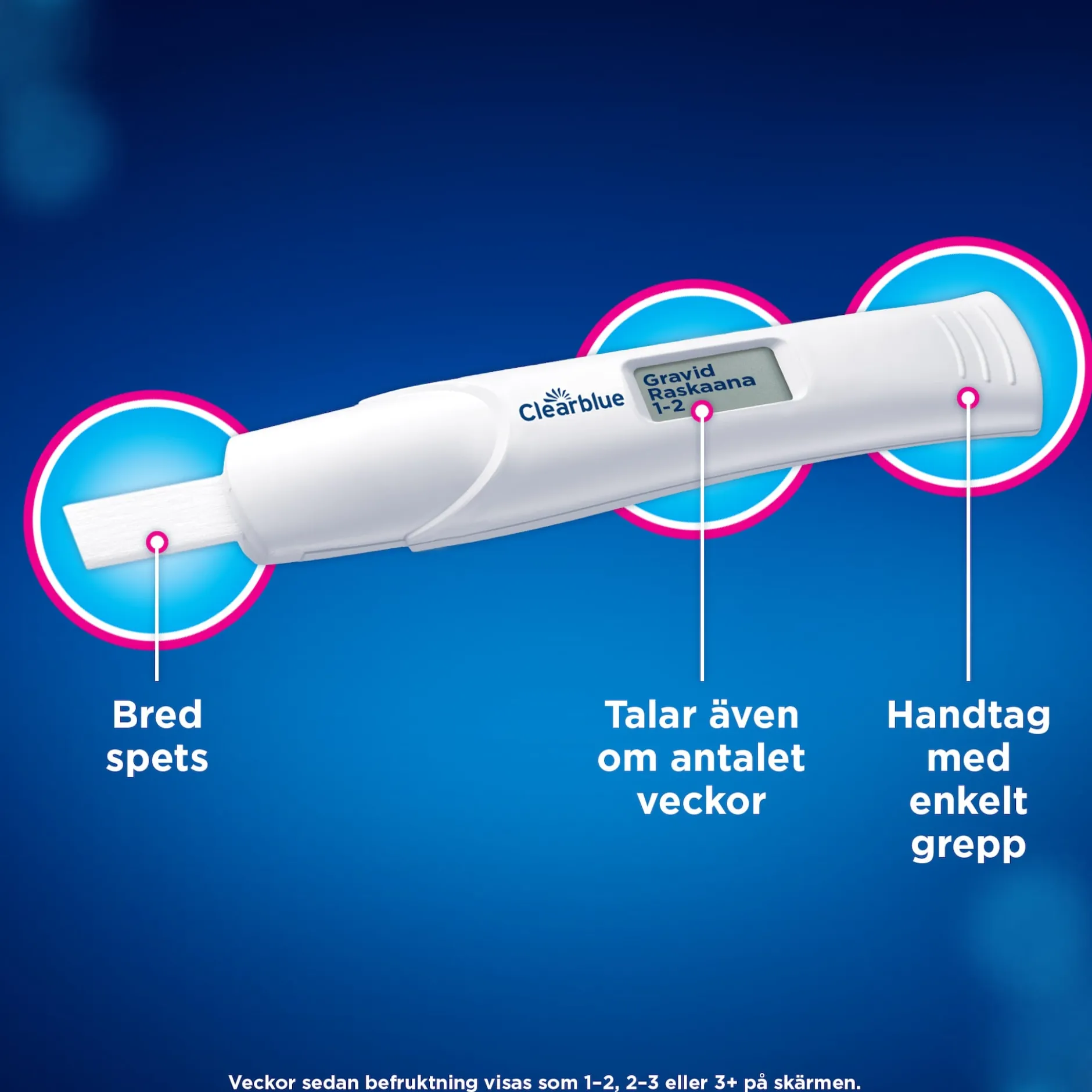 Clearblue Trippelcheck + Datum Kombinationspaket Graviditetstest 3 st