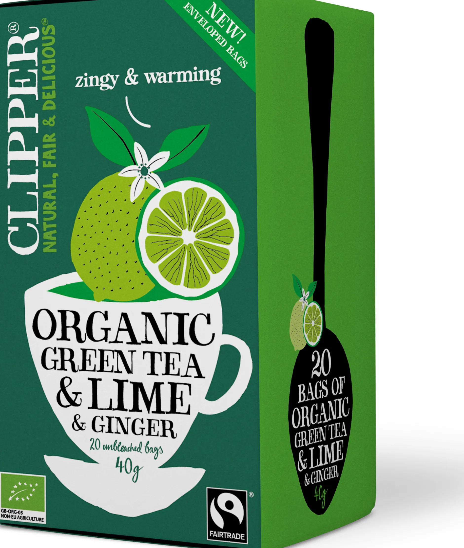 Clipper Organic Green Tea Lime & Ginger 20 st