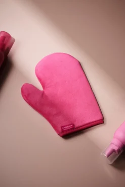 Cocoa Brown Velvet Thumb Tanning Mitt 1 st